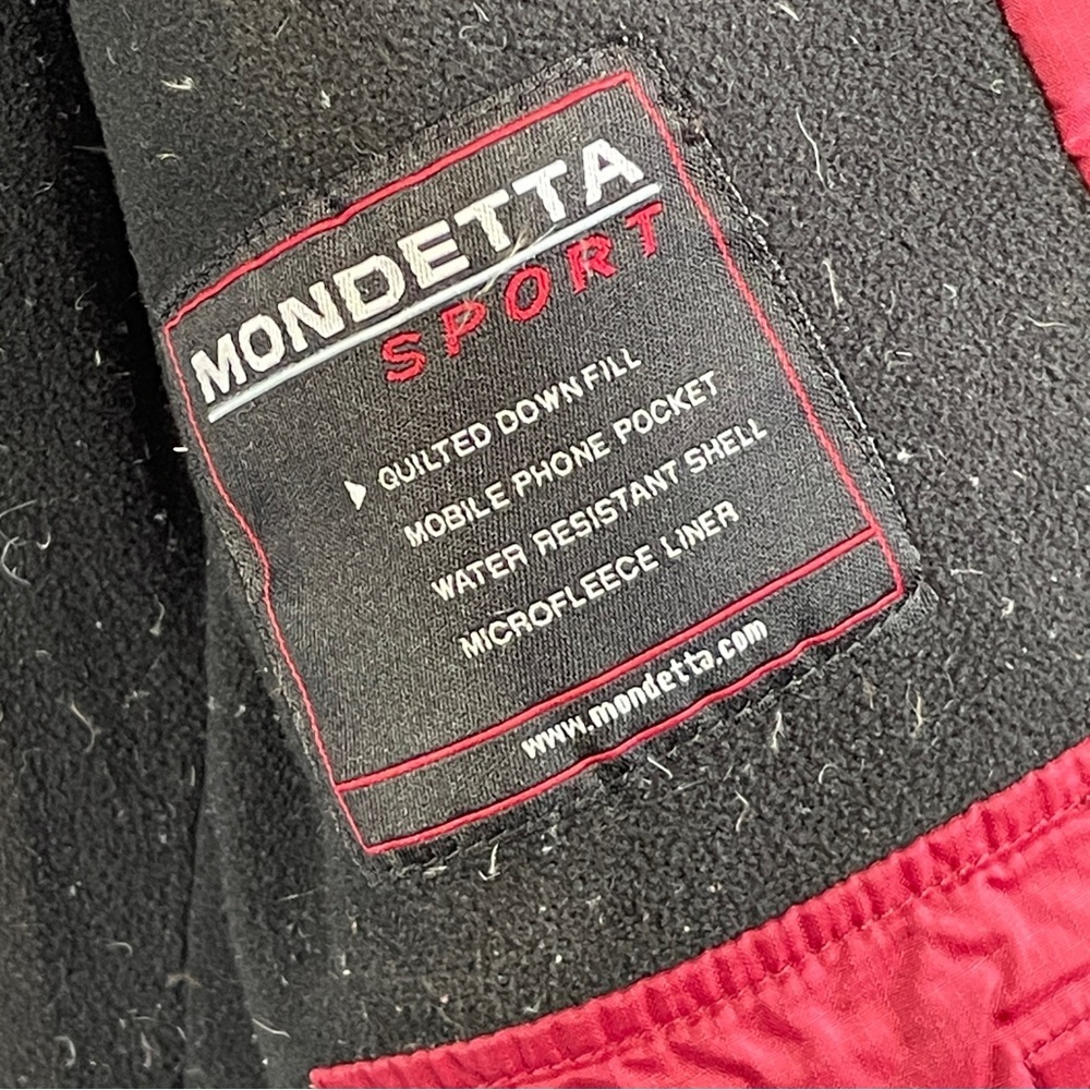 Mondetta Sport Puffer Vest Women’s Medium Maroon Quilted Down Fill Fleece Liner - Picture 7 of 13